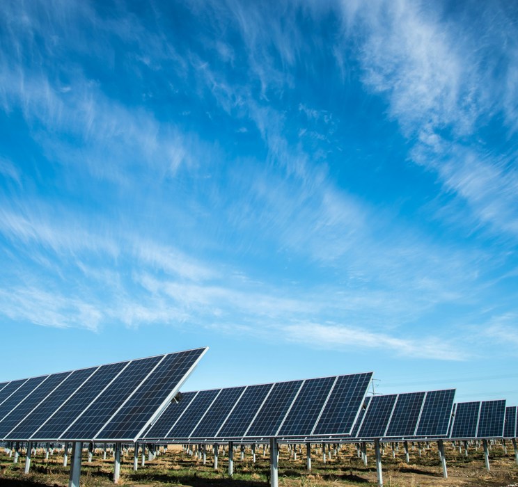 Solar power on a sunny day